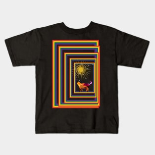 Geometric Cats colourful Kids T-Shirt